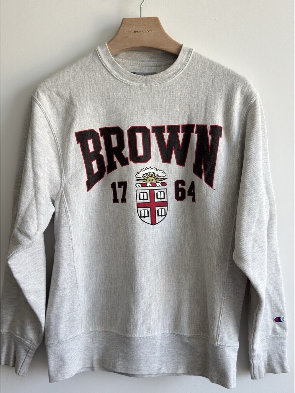 Vintage 90s Champion Brown University Sweatshirt Small Reverse-Weave